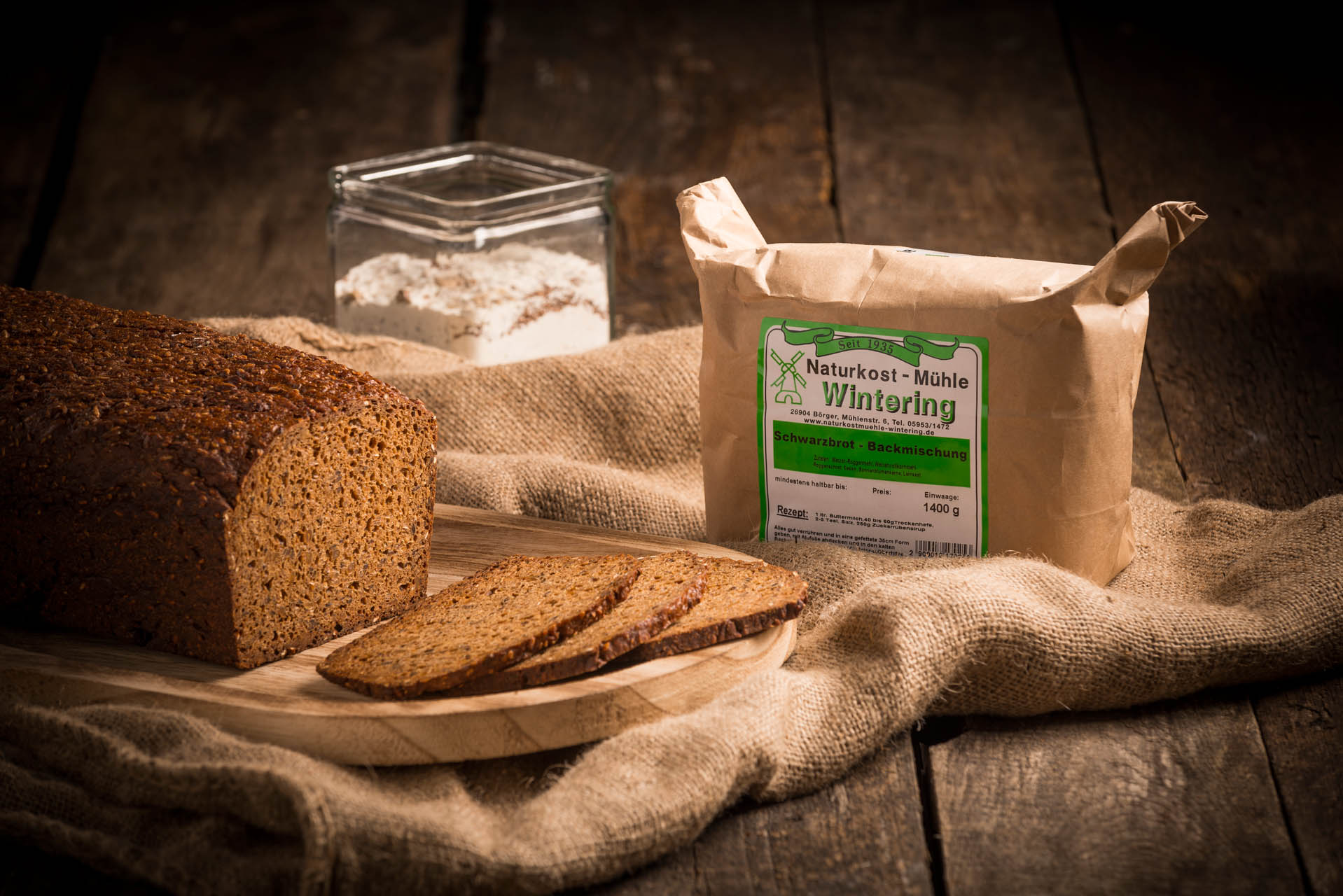 Schwarzbrot - Backmischung